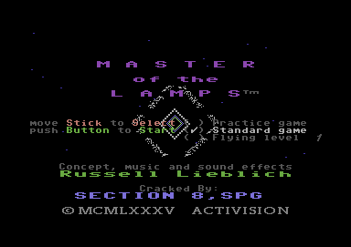 Master of the Lamps screenshot 3 for Commodore 64